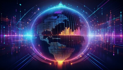 Fototapeta premium digital world wide web