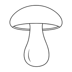 vector illustration of a single mushroom