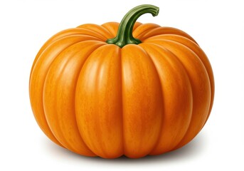 Obraz premium Orange pumpkin realistic detailed texture white background