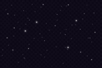 Vector cosmic space stars background. Colorful space background with stars. Universe starry pattern with glowing stars. Night sky constellations galaxy. Vector illustration