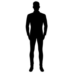 A man silhouette vector illustration on white background