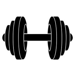 A dumbbells silhouette vector illustration on white background