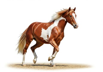 Obraz premium Majestic pinto horse chestnut white