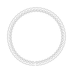 Decorative frame in patterned style.