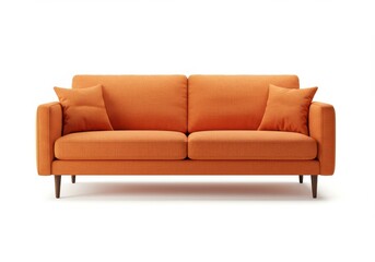 Fototapeta premium Modern orange sofa minimalist design