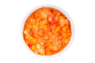 Fruits in syrup organic fruit berries sweet dessert tasty fresh  gourmet food background on the table rustic food top view copy space