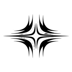 Abstract Starburst Design: Modern Vector Graphic in Grayscale