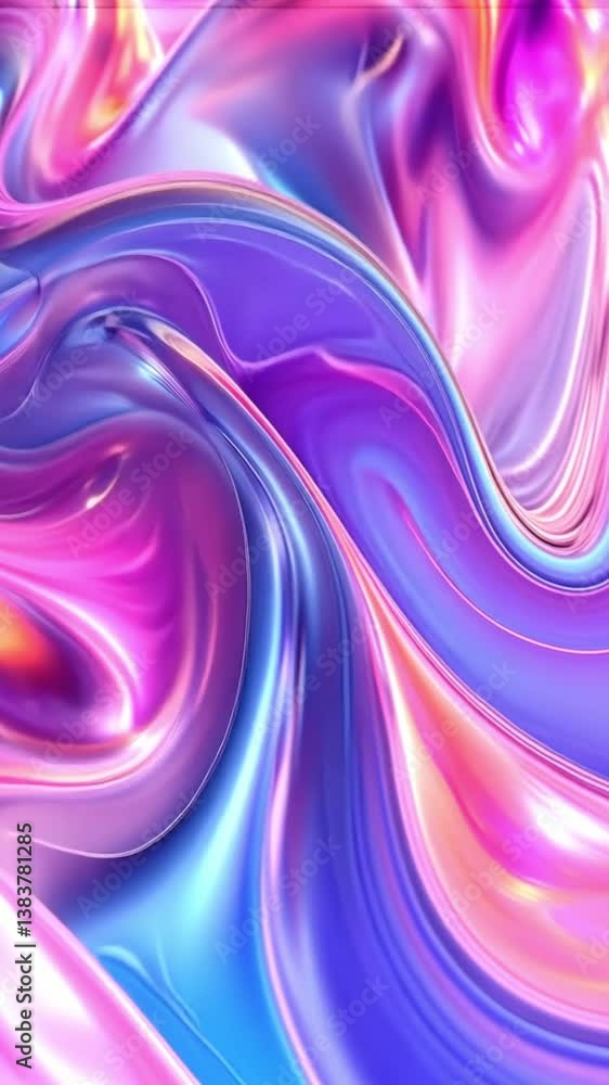 Aufkleber futuristic animated backdrop featuring vibrant and smooth flowing colors in a digital format
