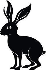 Jackalope Silhouette Vector & Mythical Creature Icon