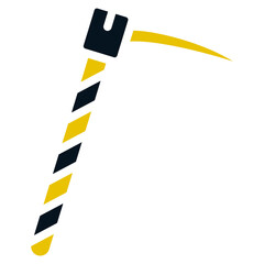 Hoe, Black and Yellow Design Hoe, Hoe Line Icon