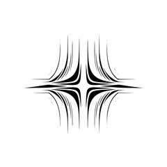 Abstract Starburst Design on Gray: Minimalist Vector Graphic