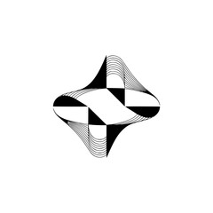 Geometric Abstract in Black & White: Minimalist Design
