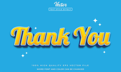 Thank you 3d editable text effect