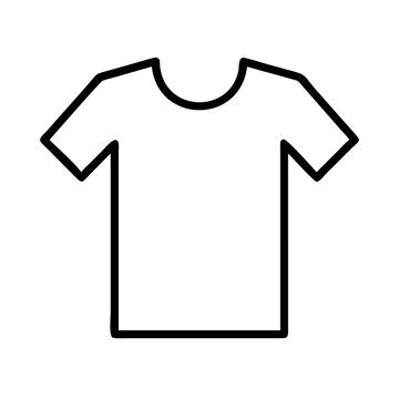 Outline t shirt vector graphic design template for clothing apparel fashion and basic wear design needs