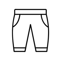 Outline shorts vector design summer fashion apparel clothing casual wear icon style illustration template 