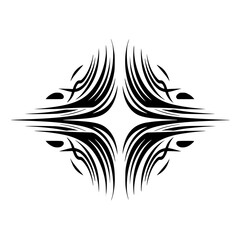 Abstract Tattoo-Inspired Design Element on Gradient Background