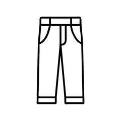 Outline drawing of pants for fashion design and apparel industry vector illustration isolated object