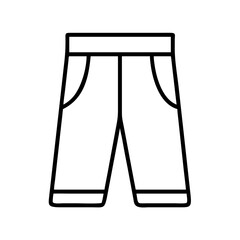 Outline illustration of casual pants vector design element for fashion and apparel projects and design resources