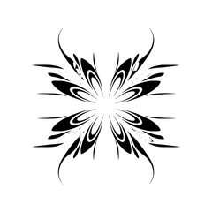 Obraz premium Abstract Floral Design with Shadows on Gradient Background