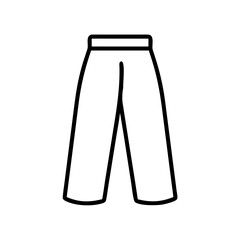 Outline drawing of wide leg pants for fashion design and apparel industry vector illustration design