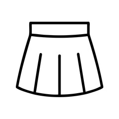 Outline skirt vector icon illustration, fashion apparel clothing garment, women's wear design element style