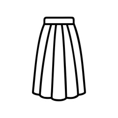 Pleated skirt fashion illustration vector drawing apparel garment clothing design element graphic template 