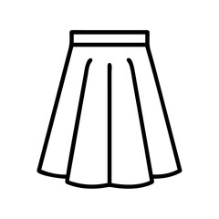 Outline fashion skirt vector illustration a line skirt clothing apparel garment style wardrobe trendy wear 