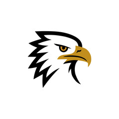 This eagle vector logo features a clean and sharp design with strong lines, representing strength, precision and forward-thinking vision.