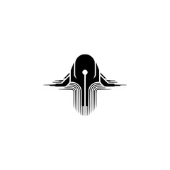Abstract Black and White Geometric Design