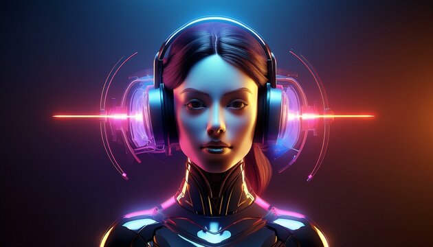 human head in binary code