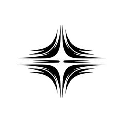 Abstract Black Starburst on Grayscale Background