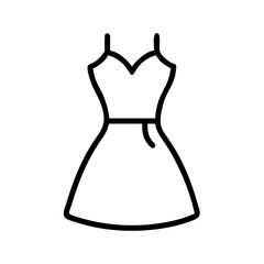 Outline summer dress vector illustration for fashion design and apparel industry related projects online store  char