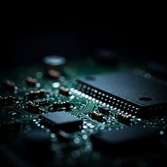 Electronic Circuit Macro Shot PCB Tech Innovation