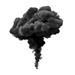 3d render of black smoke blast