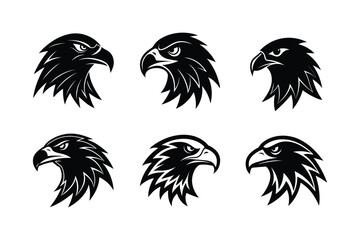Black and White Vector Rooster and Bird Silhouette Illustration Design