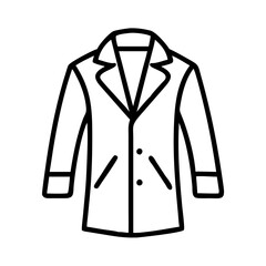Stylish outline coat vector illustration for fashion design and apparel industry trendy outerwear garment 