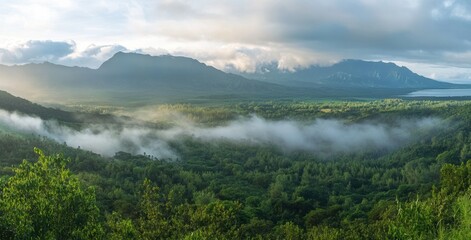 Obraz premium fog over the mountains