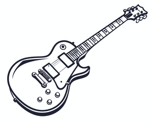 electric guitar isolated on white