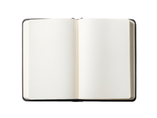 Blank notebook for creative writing and brainstorming ideas, cut out