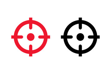 Fototapeta premium Set of target icons vector illustration isolated on white background. Target icon vector 