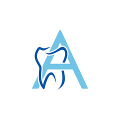 Tooth And Initial Letter A Logo Design 005