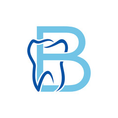 Tooth And Initial Letter B Logo Design 005