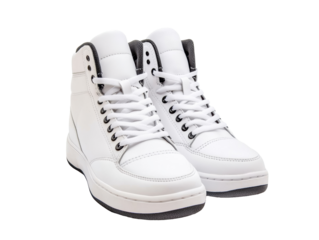 Trendy high top sneakers for casual wear and stylish outfits, cut out