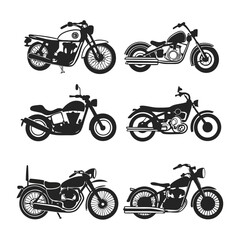 Motorcycle silhouette bundle vector design