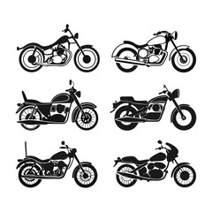 Motorcycle silhouette bundle vector design