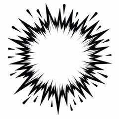 Obraz premium Explosive burst graphic design in black and white 