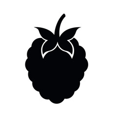 Blackberry fruit silhouette logo icon