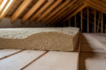 Roof insulation material installation in an attic space Generative AI