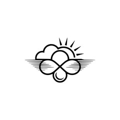 Abstract Sky & Infinity Symbol Logo - Minimalist Design