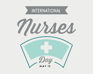 Obraz premium Elegant International Nurse Day Design with Heartbeat and Pink Hearts